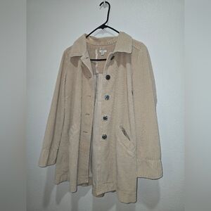 J. Jill Women's Beige Corduroy Jacket
